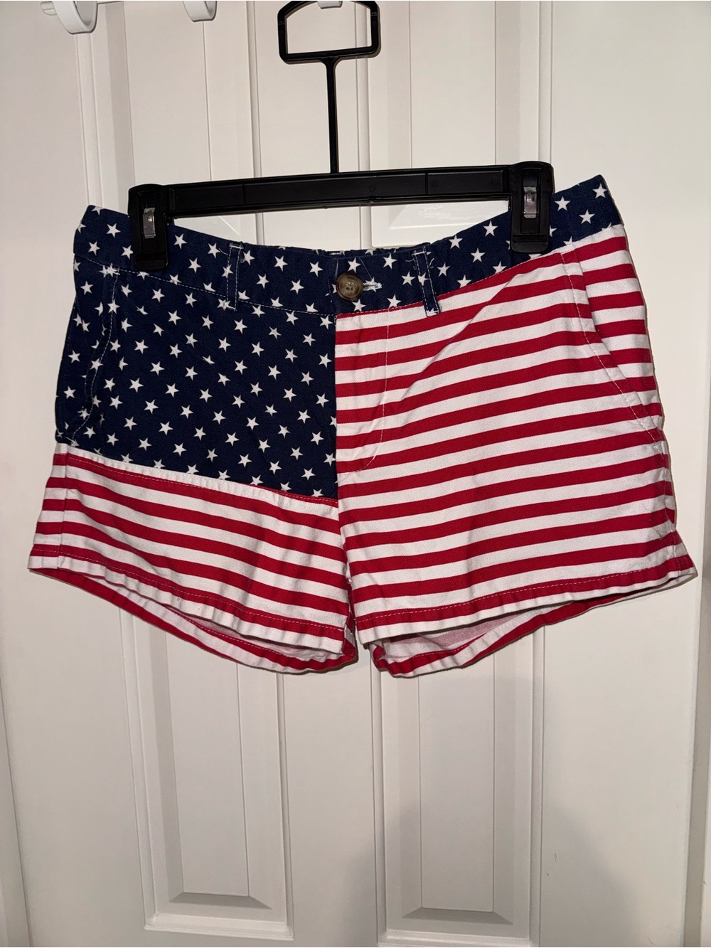 chubbies Miss America American Flag Print Shorts in Red White Blue
